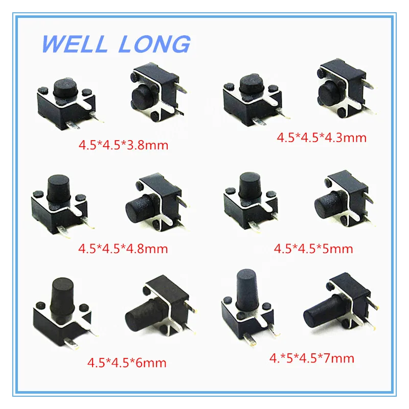 Сенсорный выключатель серии 4,5*4,5 (7 видов широко используемой высоты), 3-контактная Боковая кнопка микро-кнопка сенсорного выключателя, комп...
Сенсорный выключатель серии 4,5*4,5 (7 видов широко используемой высоты), 3-контактная Боковая кнопка микро-кнопка сенсорного выключателя, комп...