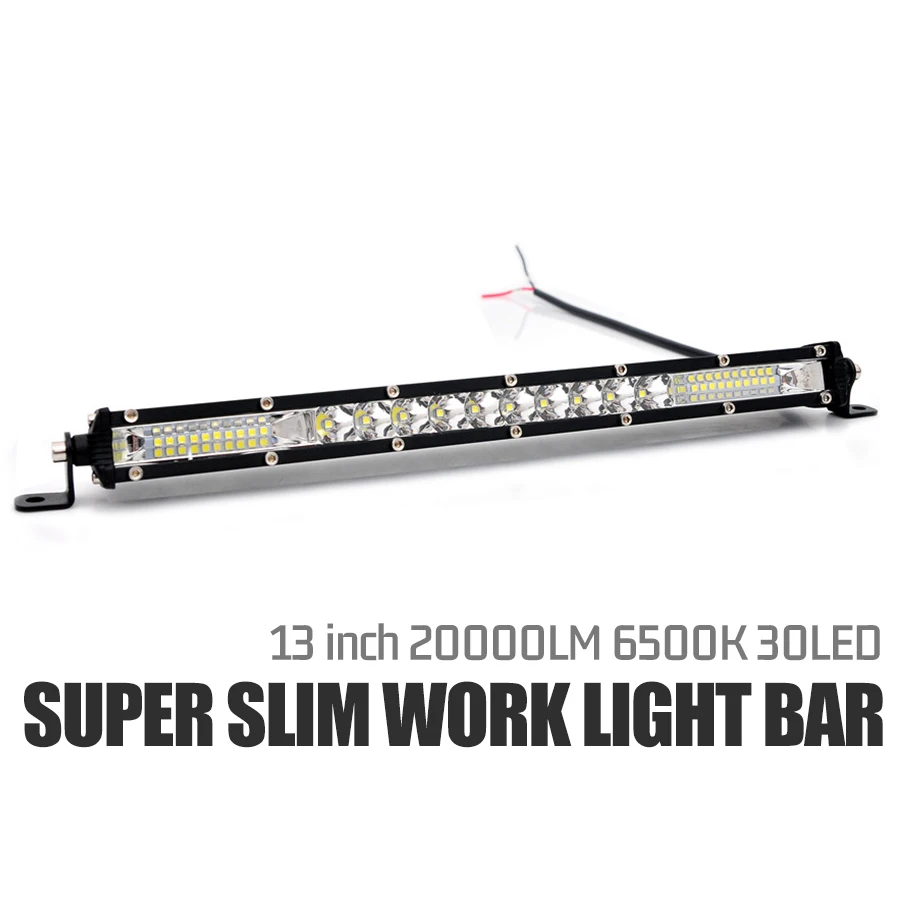 13 inch 30LED Single Row super Slim Work Light Bar 6500K for Car Tractor Boat 4WD 4x4 Trucks ATV
13 inch 30LED Single Row super Slim Work Light Bar 6500K for Car Tractor Boat 4WD 4x4 Trucks ATV