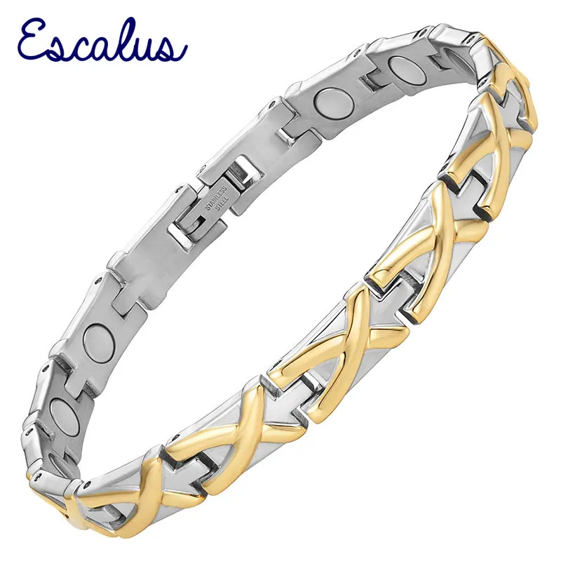 Escalus Women Wristband Jewellery Gift 2-Tone Gold Silver Bio Bracelet Bangle Magnetic Stainless Steel Fast Charm
Escalus Women Wristband Jewellery Gift 2-Tone Gold Silver Bio Bracelet Bangle Magnetic Stainless Steel Fast Charm
