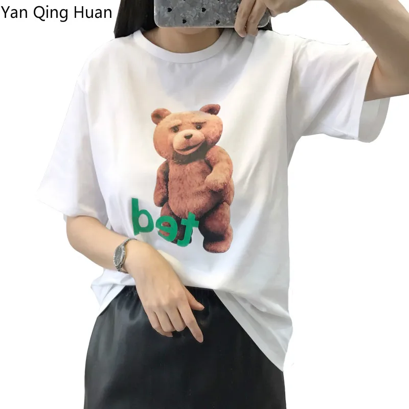 Yan Qing Huan New Summer Digital 3d Printing Pattern Women's Trend T-shirt Bear Elastic Cotton Print Loose Short-sleeved Tees
Yan Qing Huan New Summer Digital 3d Printing Pattern Women's Trend T-shirt Bear Elastic Cotton Print Loose Short-sleeved Tees