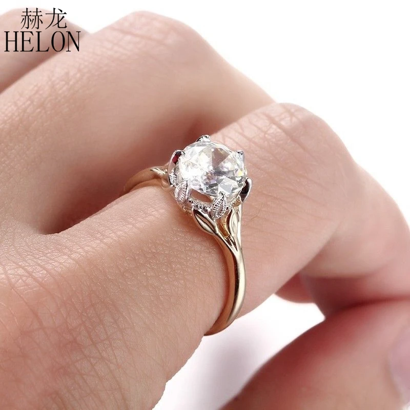 HELON Solid 10kt Yellow Gold 3.35ct Certified 8mm Round Genuine White Topaz Wedding Ring Women Trendy Fine Jewelry unique Ring
HELON Solid 10kt Yellow Gold 3.35ct Certified 8mm Round Genuine White Topaz Wedding Ring Women Trendy Fine Jewelry unique Ring