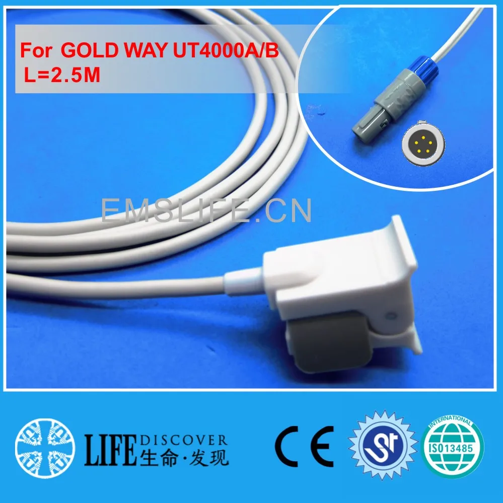 Длинный кабель детский и педиатрический зажим spo2 датчик для GOLDWAY UT4000, UT3000
Длинный кабель детский и педиатрический зажим spo2 датчик для GOLDWAY UT4000, UT3000