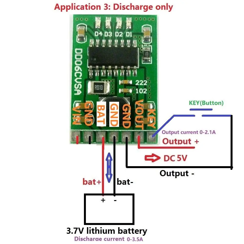 DYKB 4 in 1 DC 5V 2.1A Power Board 4.2V charge/Discharger(boost)/ Batterie protection/Battery indicator modules 3.7V lithium
DYKB 4 in 1 DC 5V 2.1A Power Board 4.2V charge/Discharger(boost)/ Batterie protection/Battery indicator modules 3.7V lithium