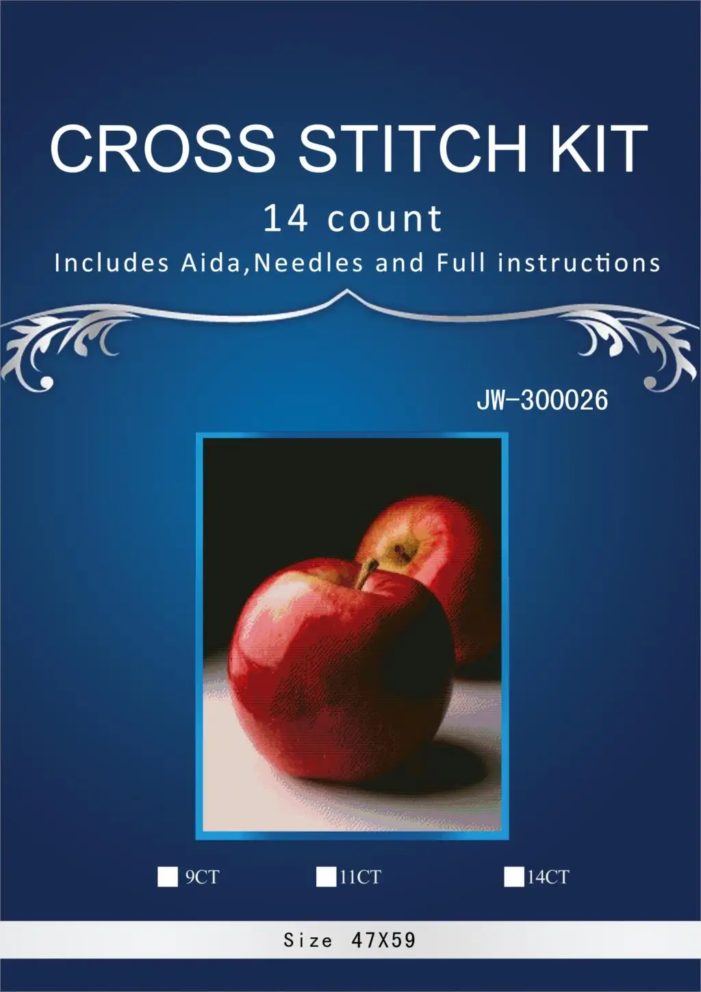 47-58 Red Apples Counted Cross Stitch Cartoon Cross Stitch 14CT Cross-Stitch Kit Handmade Embroidery Needlework
47-58 Red Apples Counted Cross Stitch Cartoon Cross Stitch 14CT Cross-Stitch Kit Handmade Embroidery Needlework