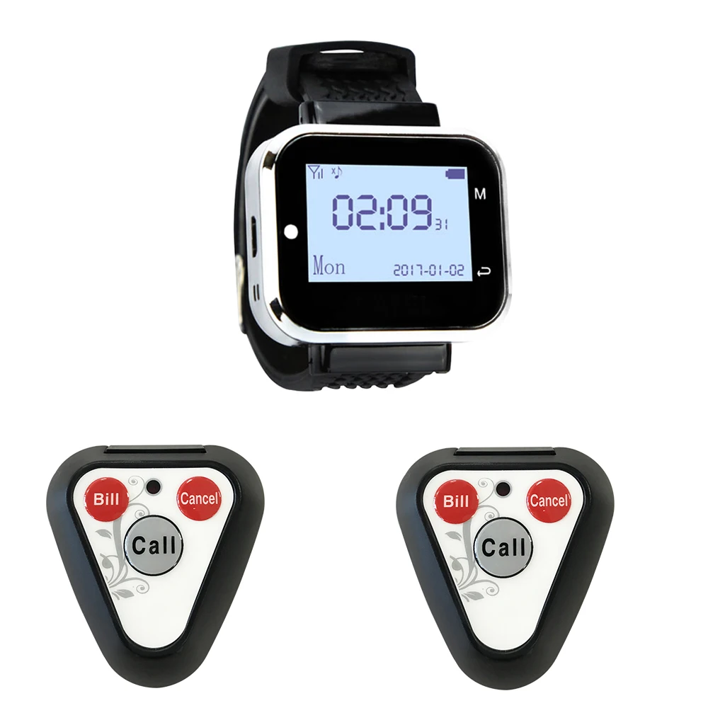 JINGLE BELLS Hotel Cafe Wireless Calling System 2 Button 1 Watch Pager For Restaurant Equipment Transmitter Guest Service, Table
JINGLE BELLS Hotel Cafe Wireless Calling System 2 Button 1 Watch Pager For Restaurant Equipment Transmitter Guest Service, Table