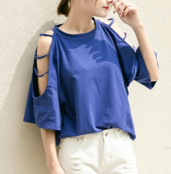 Tumblr New Camisetas 2019 Women Hollow Design O-neck Loose T-shirt Ladies Sleeve Vintage Solid Cottont-shirt Summer Tops Girl
Tumblr New Camisetas 2019 Women Hollow Design O-neck Loose T-shirt Ladies Sleeve Vintage Solid Cottont-shirt Summer Tops Girl