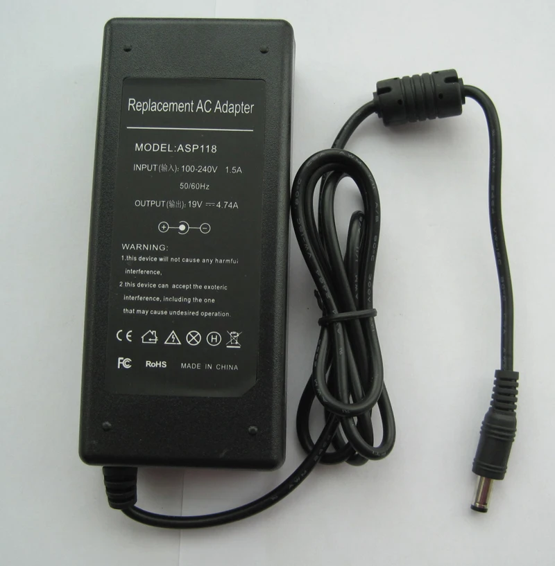 19V 4.74A 90W AC Adapter Battery Charger for TOSHIBA Satellite L500 L500D L505D L505 L550 L550D
19V 4.74A 90W AC Adapter Battery Charger for TOSHIBA Satellite L500 L500D L505D L505 L550 L550D