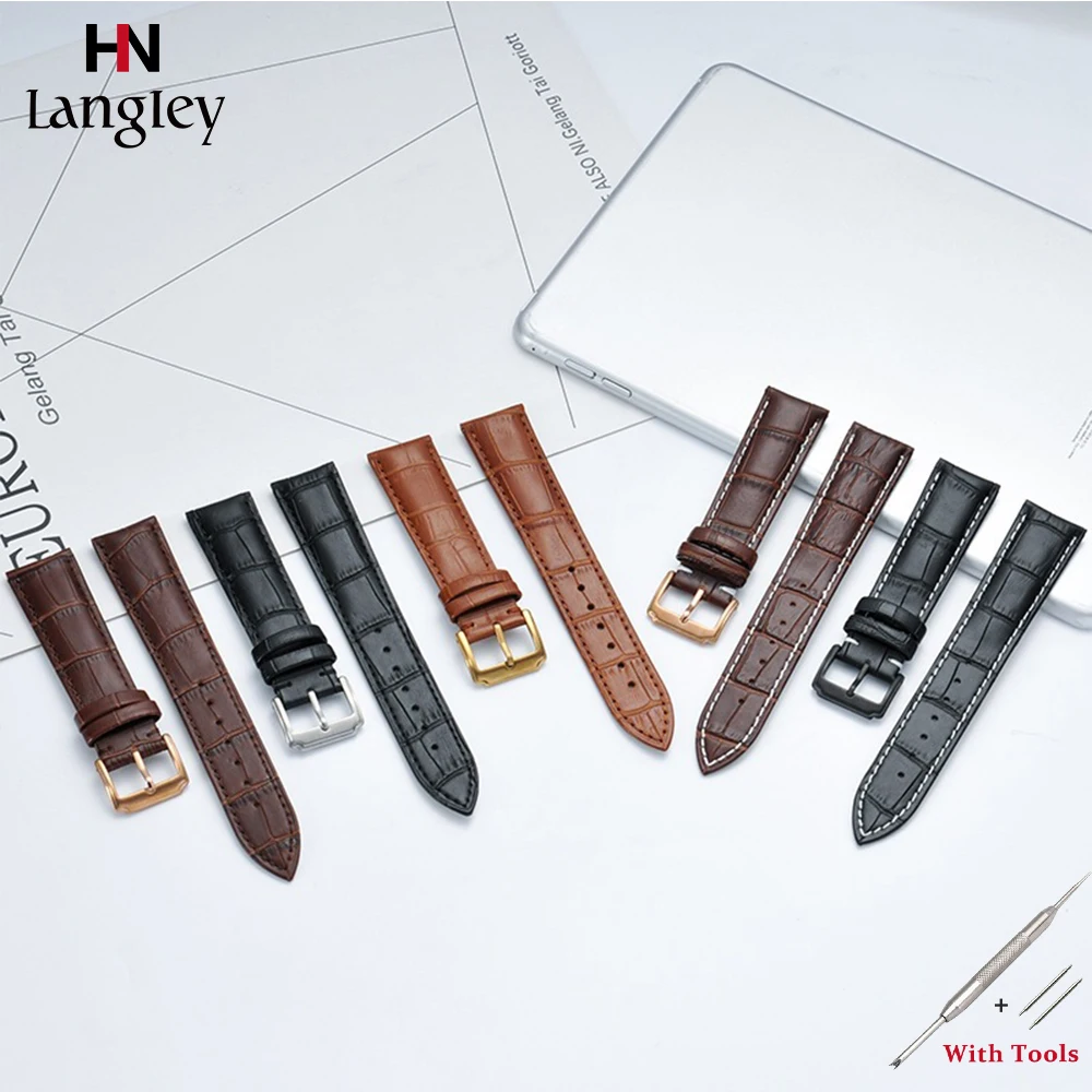 19mm 20mm 21mm 22mm 23mm 24mm Band Genuine Leather Cowhide Wristwatch Straps Stainless Steel Buckle Wristbands Watch Accessories
19mm 20mm 21mm 22mm 23mm 24mm Band Genuine Leather Cowhide Wristwatch Straps Stainless Steel Buckle Wristbands Watch Accessories