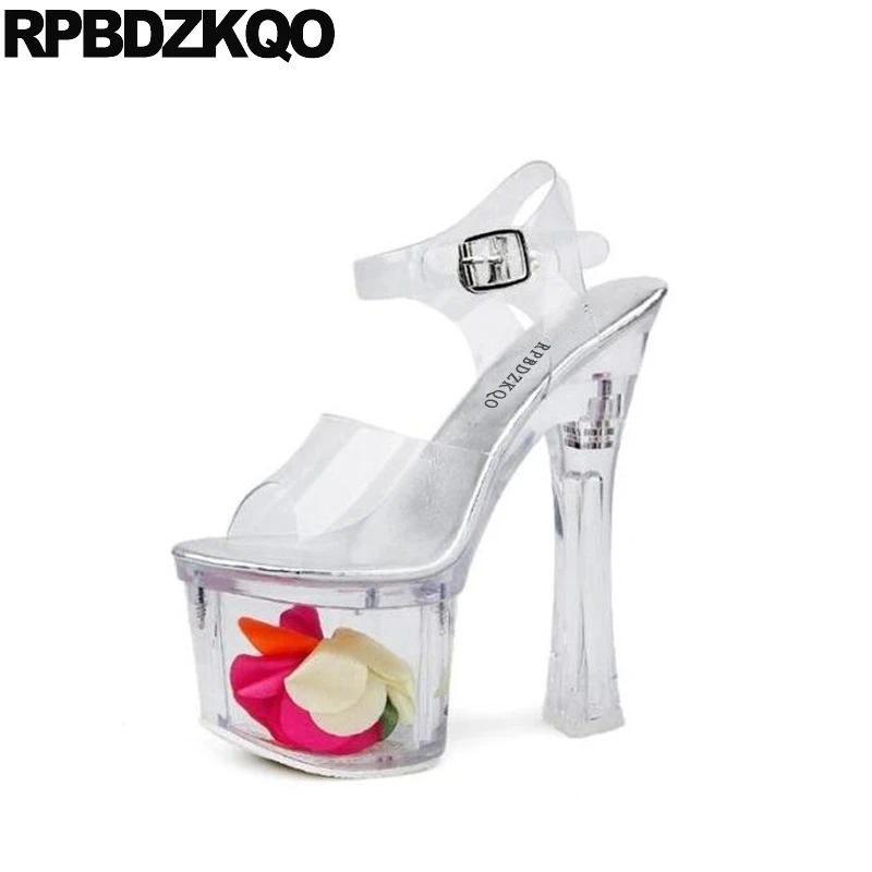 Ladies Clear Luxury Thick Exotic Dancer Transparent Cinderella 18cm Sexy High Heels Flower Glass Slingback Shoes Stripper Pumps
Ladies Clear Luxury Thick Exotic Dancer Transparent Cinderella 18cm Sexy High Heels Flower Glass Slingback Shoes Stripper Pumps