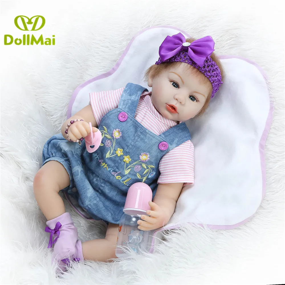 DollMai dolls reborn 22"55cm fake baby silicone reborn baby dolls real newborn girl soft dolls for children gift play house toys
DollMai dolls reborn 22"55cm fake baby silicone reborn baby dolls real newborn girl soft dolls for children gift play house toys