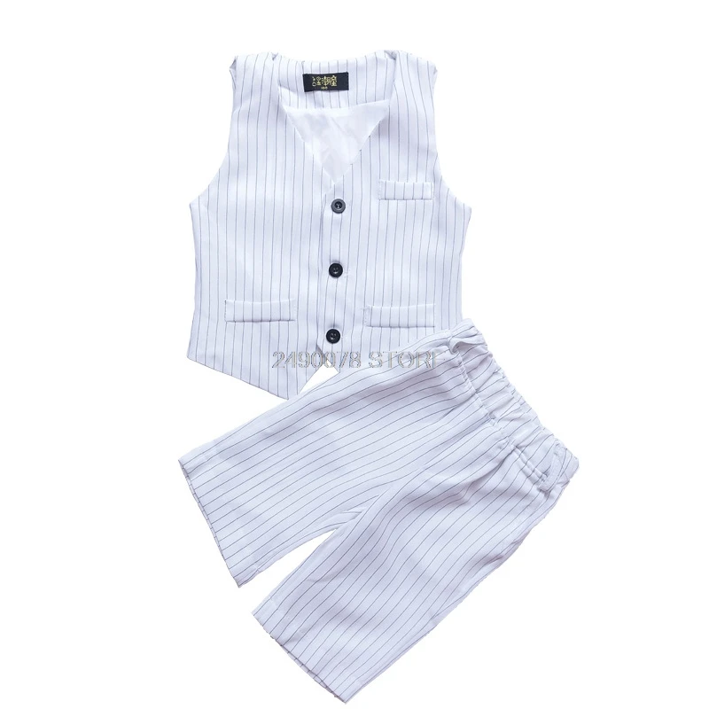 School Boys White Formal Graduation Suit Vest +Shorts 2Pcs Kids Wedding Clothing Set Children Piano Dance Performance Costume
School Boys White Formal Graduation Suit Vest +Shorts 2Pcs Kids Wedding Clothing Set Children Piano Dance Performance Costume