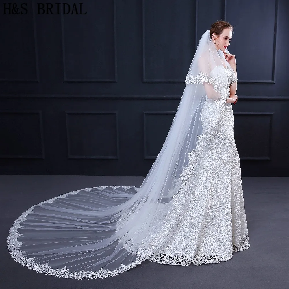 H&S Bridal Veil wedding Two Layers Lace Edge Wedding Veils with comb sluier Wedding Accessories schleier velo sposa
H&S Bridal Veil wedding Two Layers Lace Edge Wedding Veils with comb sluier Wedding Accessories schleier velo sposa