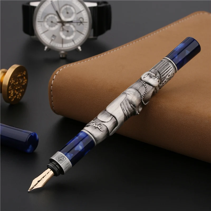 Пимио Пикассо картина мечты ps 88 14k Золотая перьевая ручка Blue Periodo Azul