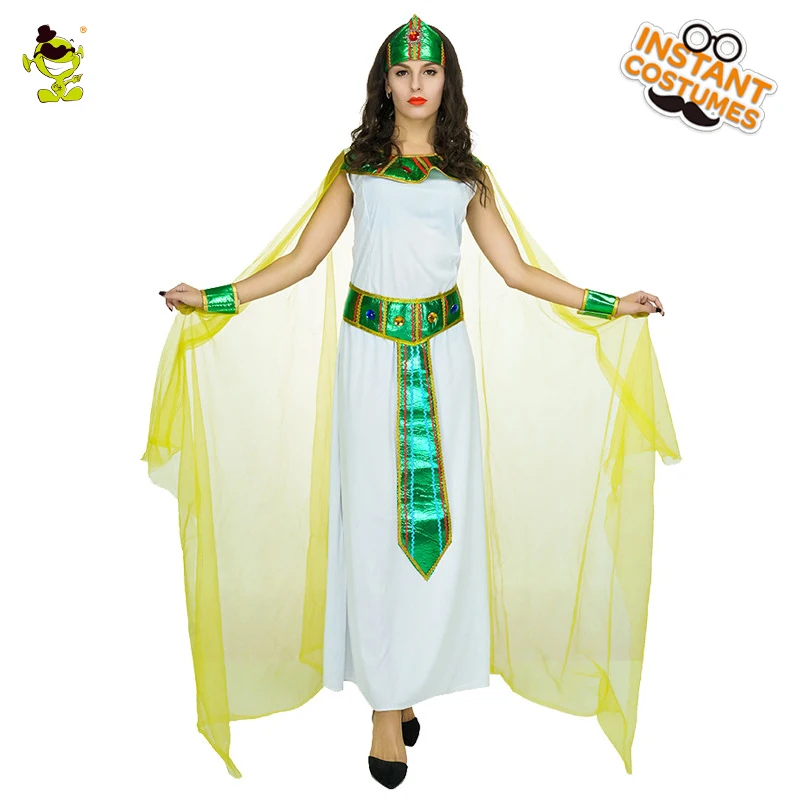 Women Green Egyptian Cleopatra Costumes with Yellow Cape Women Halloween Party Queen of Egypt Dress-up Fancy Outfits
Women Green Egyptian Cleopatra Costumes with Yellow Cape Women Halloween Party Queen of Egypt Dress-up Fancy Outfits