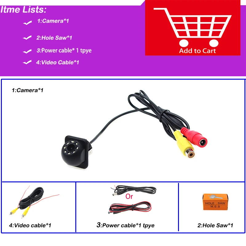 HaiSunny 170 Degree Wide View Waterproof Reverse Backup Camera With 8 LED Night Vision Car Rear View Camera For Parking Monitor
HaiSunny 170 Degree Wide View Waterproof Reverse Backup Camera With 8 LED Night Vision Car Rear View Camera For Parking Monitor