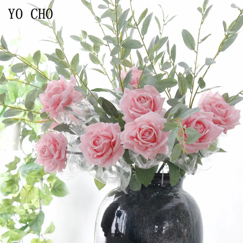 YO CHO Rose Real Touch Artificial Flowers Peony White Pink Red Wedding Silk Flowers Bouquet Home Garden Decorations Fake Flowers
YO CHO Rose Real Touch Artificial Flowers Peony White Pink Red Wedding Silk Flowers Bouquet Home Garden Decorations Fake Flowers