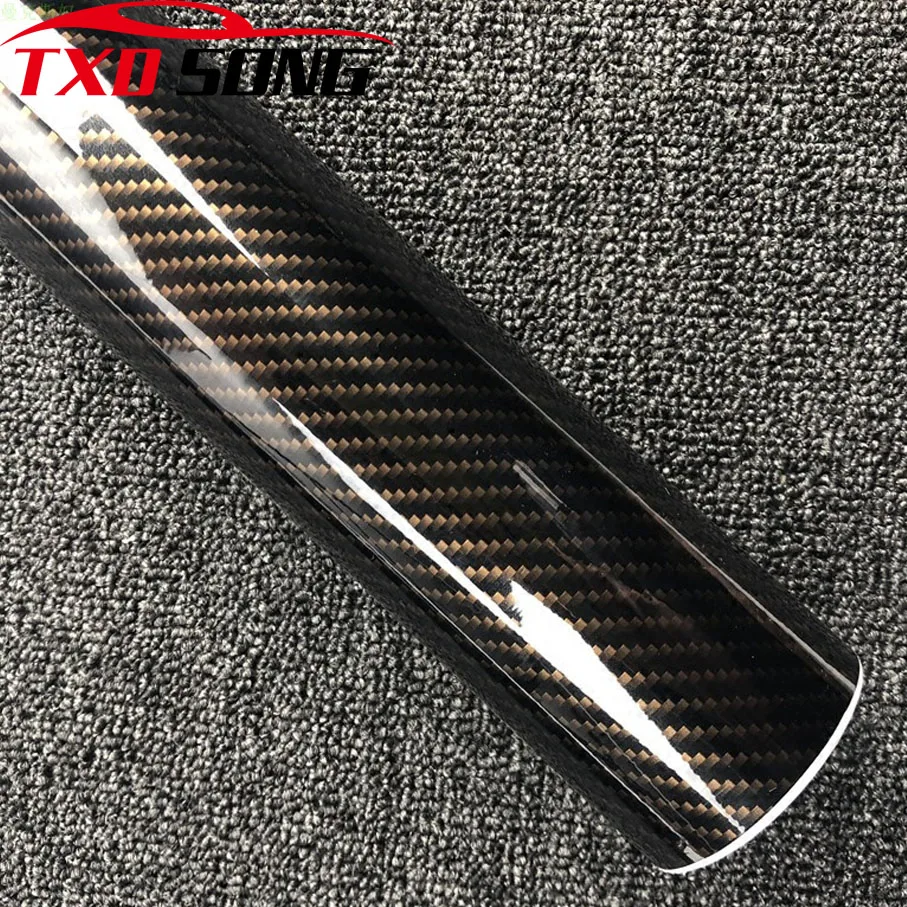 Car Styling Glossy Black gold 2d Carbon Fiber Vinyl film Car Wrap With Air Free Bubble DIY Car Tuning Part Sticker
Car Styling Glossy Black gold 2d Carbon Fiber Vinyl film Car Wrap With Air Free Bubble DIY Car Tuning Part Sticker