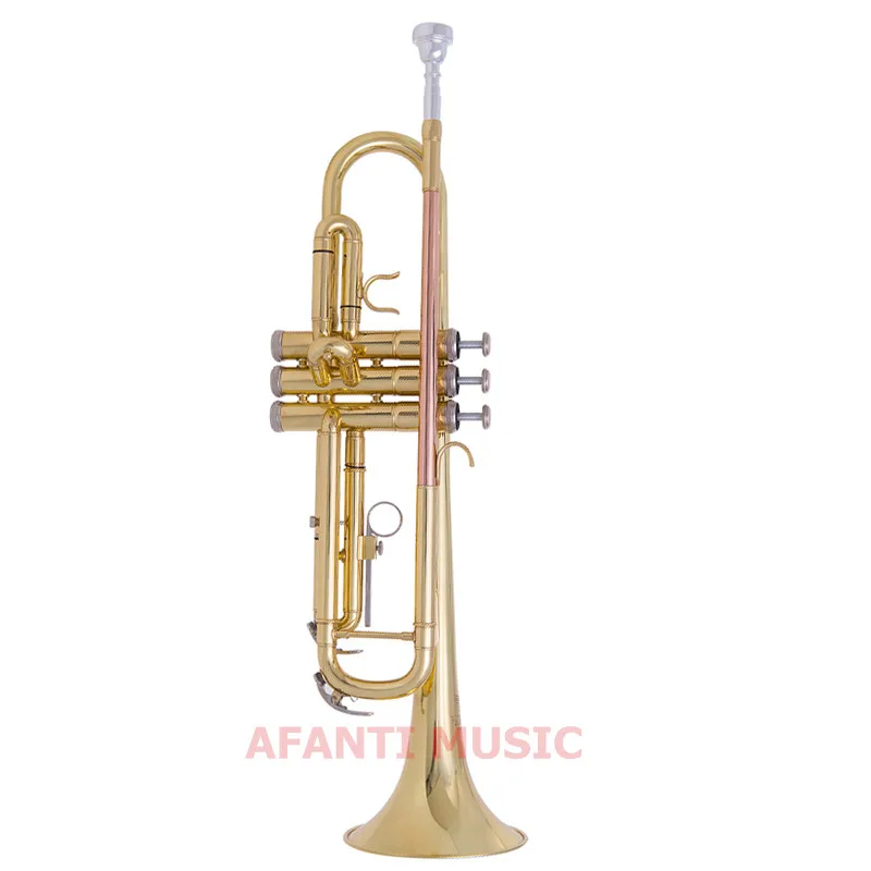

Afanti Music Bb tone / Yellow Brass / Gold Lacquer Trumpet (ATP-133)