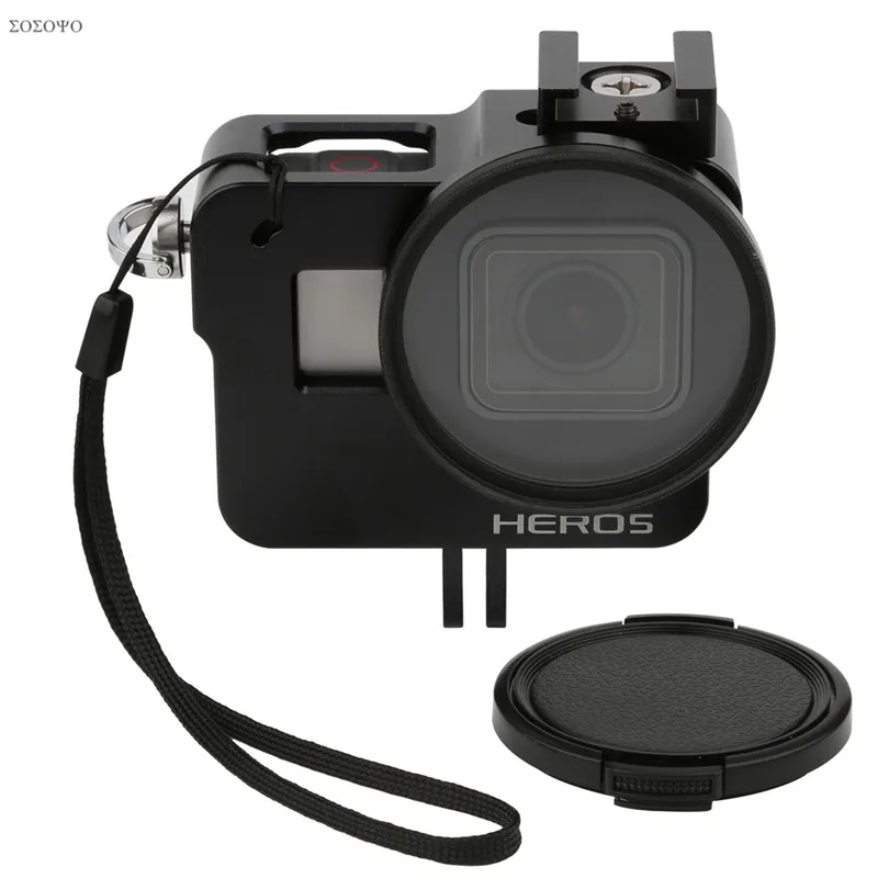 Aluminum Alloy Protective Frame Case Housing with 52mm UV Lens Filter Camera Cage Mount For Gopro Hero 5 6 7 Black Accessory
Aluminum Alloy Protective Frame Case Housing with 52mm UV Lens Filter Camera Cage Mount For Gopro Hero 5 6 7 Black Accessory