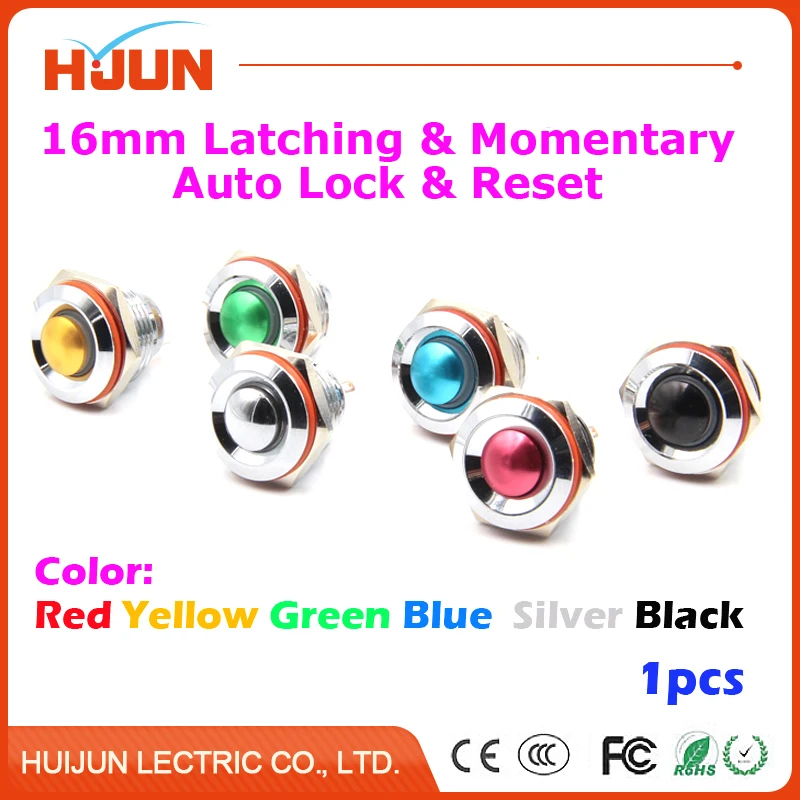 1pcs 16mm Mini Latching Momentary Push Button Switch Waterproof Domed Round Stainless Steel Metal Car Oxidation Auto Lock Reset
1pcs 16mm Mini Latching Momentary Push Button Switch Waterproof Domed Round Stainless Steel Metal Car Oxidation Auto Lock Reset