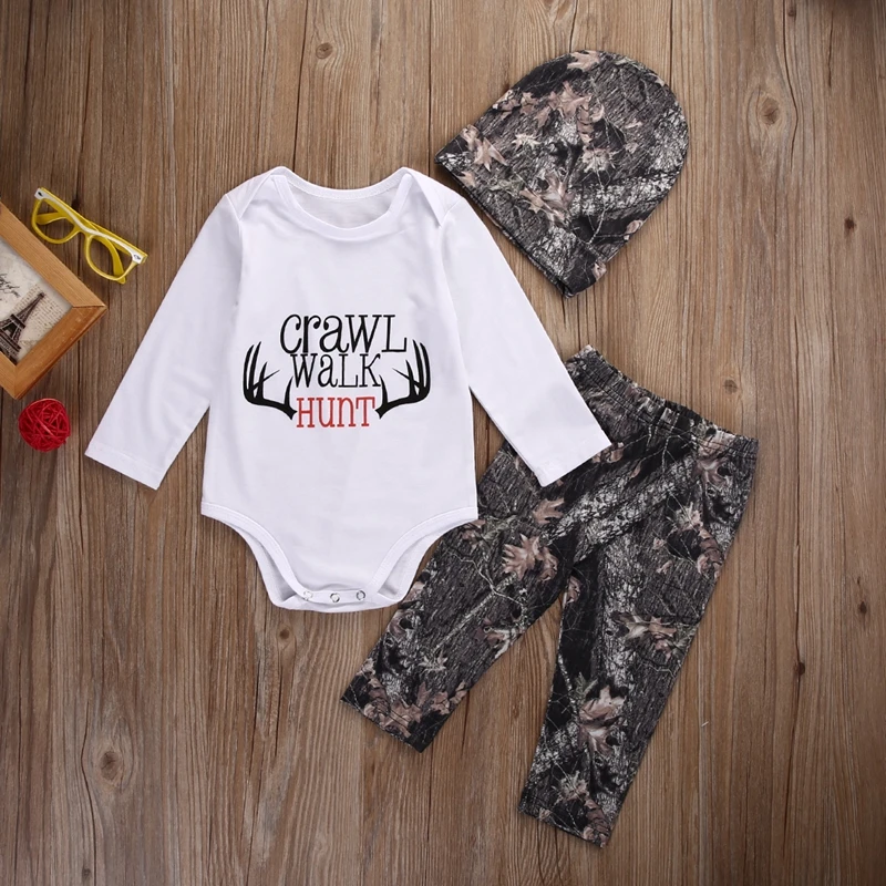 New Baby Boys Girls Clothes Sets Letter Cotton Long Sleeve Tops Romper Pants Hat Outfits Set Clothes
New Baby Boys Girls Clothes Sets Letter Cotton Long Sleeve Tops Romper Pants Hat Outfits Set Clothes