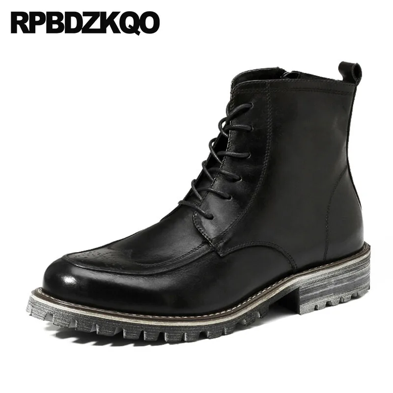 Combat Winter Men Boots With Fur Full Grain Booties Ankle Shoes Army Autumn Luxury Chunky High Top Zipper Black Military Fall
Combat Winter Men Boots With Fur Full Grain Booties Ankle Shoes Army Autumn Luxury Chunky High Top Zipper Black Military Fall