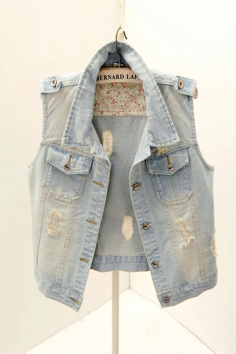 Autumn show thin hole in brief paragraph sleeveless denim Fashion female hot in the summer of tank top with coat jacket
Autumn show thin hole in brief paragraph sleeveless denim Fashion female hot in the summer of tank top with coat jacket