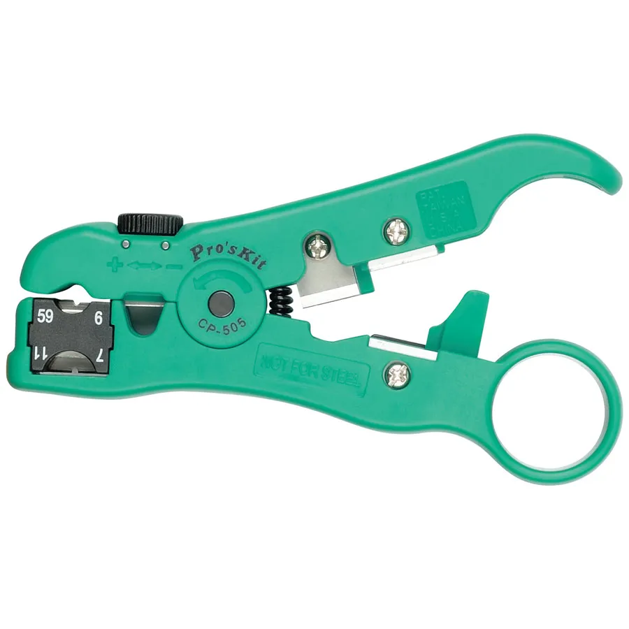 CP-505 Multifunction Rotary Coax Coaxial Cable Cutter Tool RG-59 RG-6 RG-7 RG-11 4P/6P/8P Wire Stripper
CP-505 Multifunction Rotary Coax Coaxial Cable Cutter Tool RG-59 RG-6 RG-7 RG-11 4P/6P/8P Wire Stripper