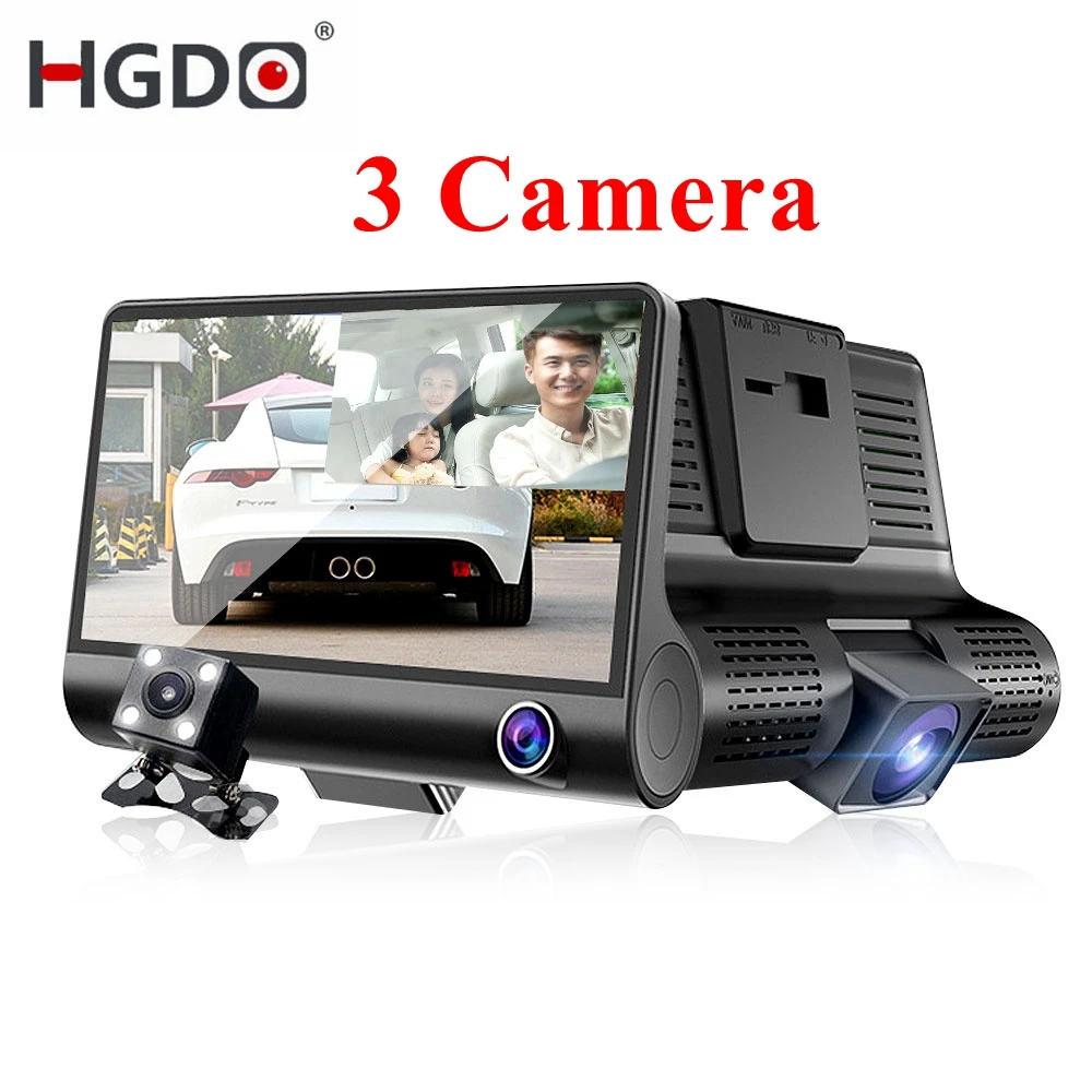 HGDO Car DVR 3 Cameras Lens Dash Camera 4.0 Inch Dual Lens With Rear View Camera Video Recorder Auto Registrator Dvrs Dash Cam
HGDO Car DVR 3 Cameras Lens Dash Camera 4.0 Inch Dual Lens With Rear View Camera Video Recorder Auto Registrator Dvrs Dash Cam