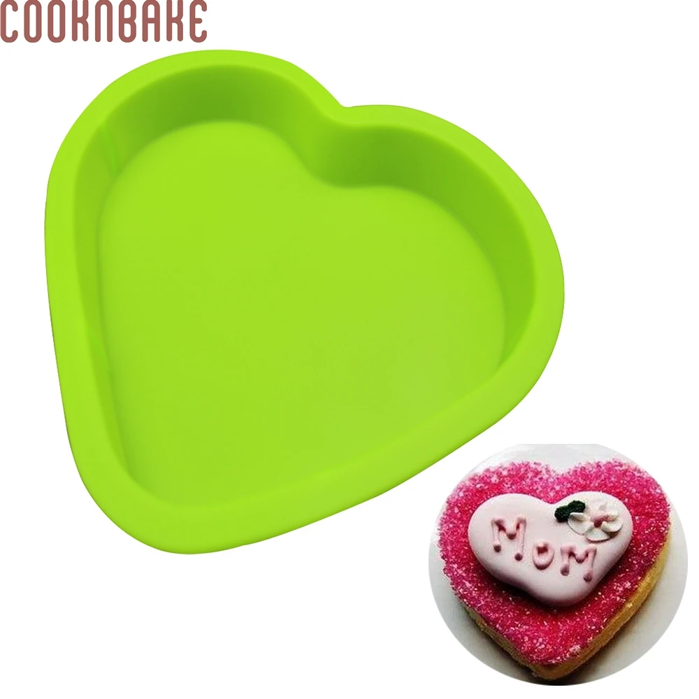 COOKNBAKE DIY Форма для выпечки пиццы в форме сердца Милая любимая большая силиконовая