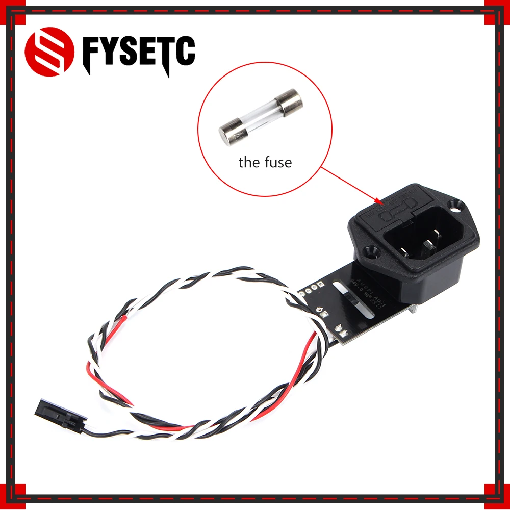 Prusa i3 MK3 Power Panic V 0.4 High Voltage With 10A 250V Fuse Switch and The Connected Cable For Prusa i3 Mk3
Prusa i3 MK3 Power Panic V 0.4 High Voltage With 10A 250V Fuse Switch and The Connected Cable For Prusa i3 Mk3