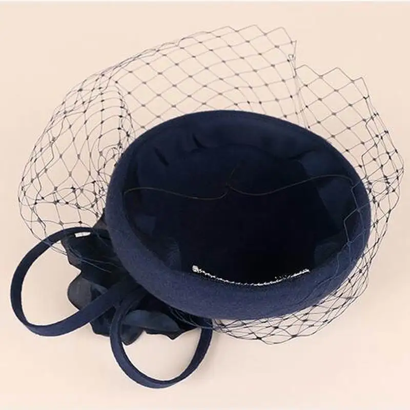 100% Wool Pillbox Hats With Veil Ladies Blue Fascinators For Women Elegant Wedding Party Derby Church Cocktail Hat Fedora
100% Wool Pillbox Hats With Veil Ladies Blue Fascinators For Women Elegant Wedding Party Derby Church Cocktail Hat Fedora