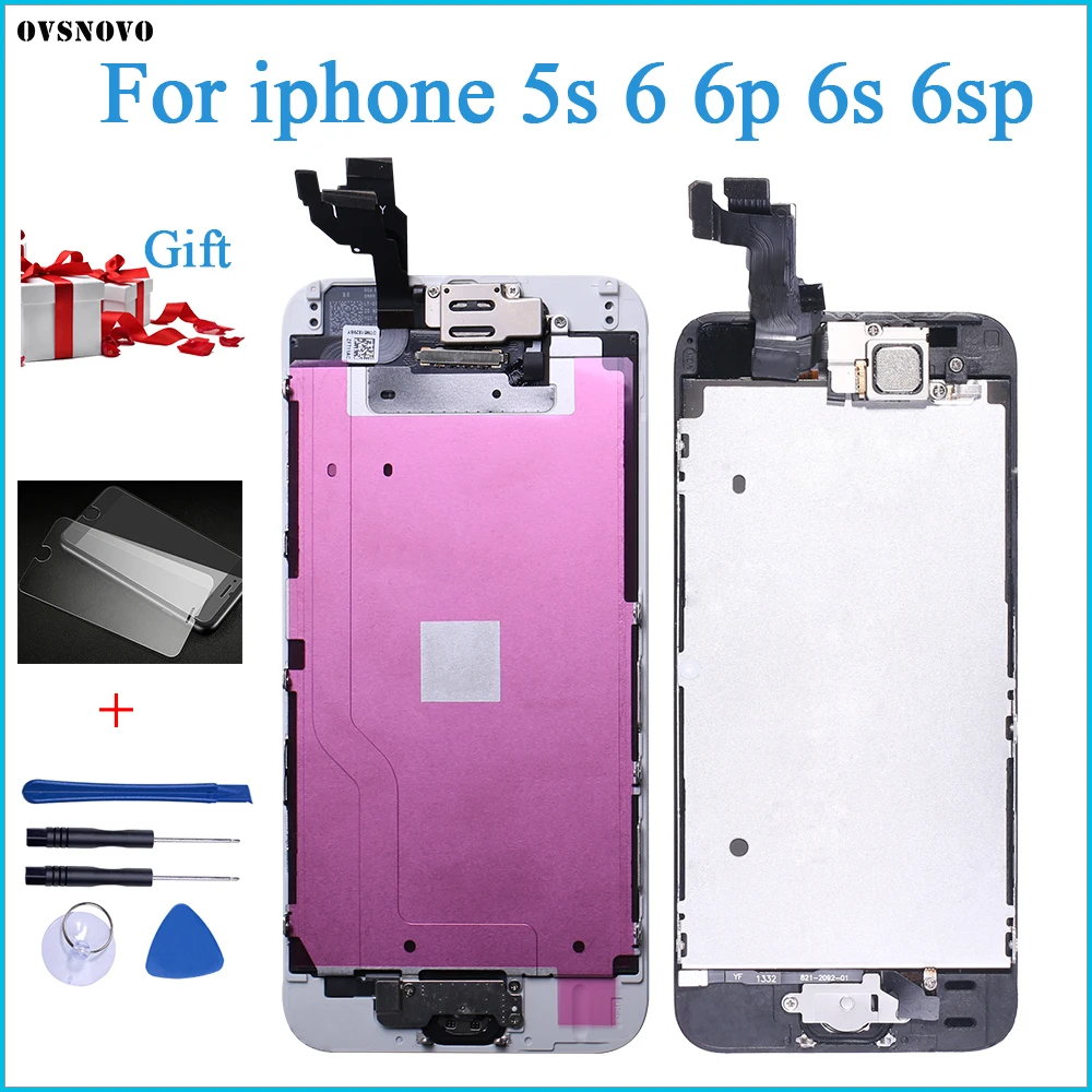 AAA + полная сборка для iPhone 6 6S Plus LCD с камерой Кнопка Домой завершенный экран замена