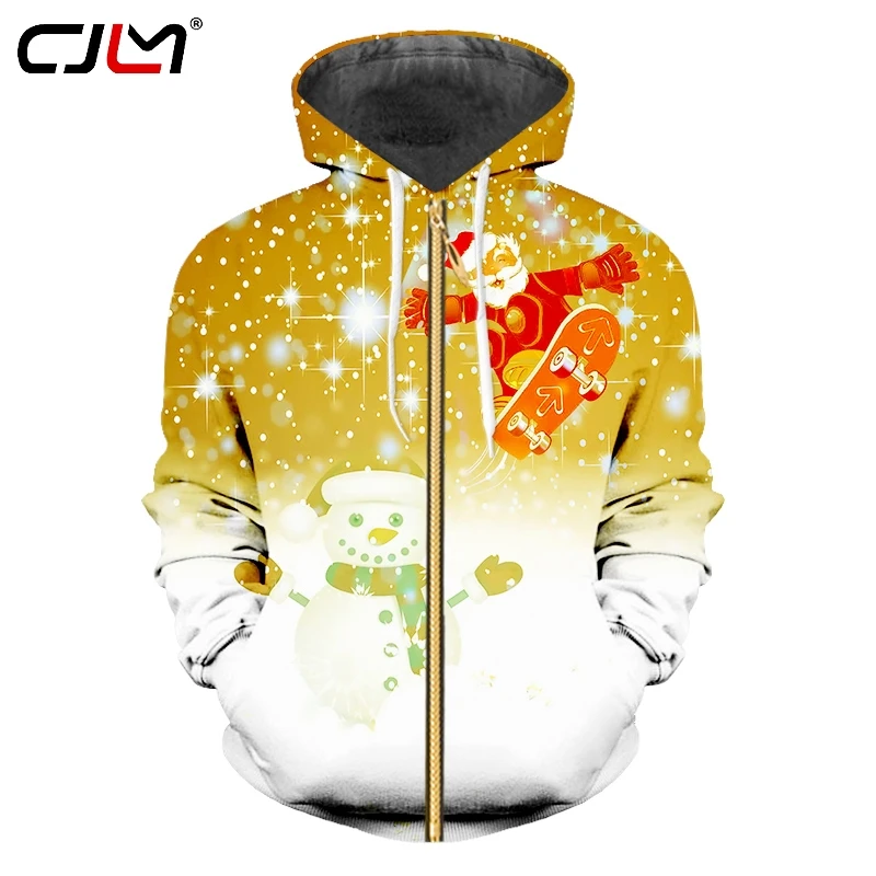 CJLM Mens Skateboard Santa Claus Zip Hoodies Man Christmas Snowman Zipper Coat 3D Printed Chinese Style Clothing On Sale
CJLM Mens Skateboard Santa Claus Zip Hoodies Man Christmas Snowman Zipper Coat 3D Printed Chinese Style Clothing On Sale