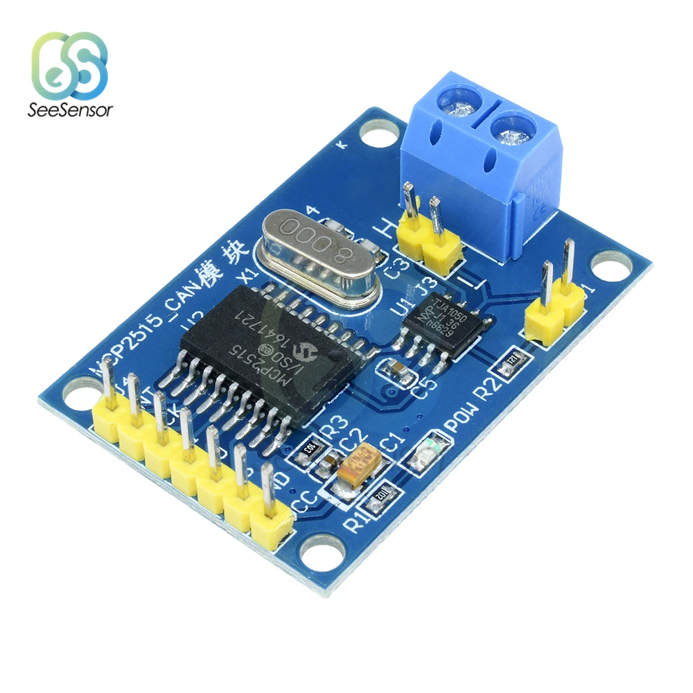Модуль шины CAN MCP2515 TJA1050, приемник, модуль SPI для arduino, интеллектуальная электроника постоянного тока 5 В
Модуль шины CAN MCP2515 TJA1050, приемник, модуль SPI для arduino, интеллектуальная электроника постоянного тока 5 В