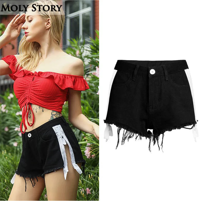 Side Zipper Sexy Mini Shorts Femme Plus size High Waist Jean Shorts for Women Cut Off Booty Shorts Taille Haute
Side Zipper Sexy Mini Shorts Femme Plus size High Waist Jean Shorts for Women Cut Off Booty Shorts Taille Haute