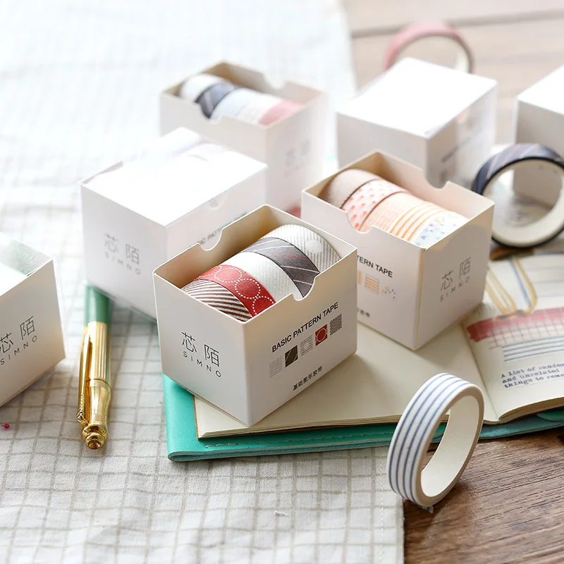 5 pcs/lot Cute Grid Washi Tape Set Kawaii Floral Masking Tape Journal Washitape Diary Adhesive Tape Korean Stationery
5 pcs/lot Cute Grid Washi Tape Set Kawaii Floral Masking Tape Journal Washitape Diary Adhesive Tape Korean Stationery