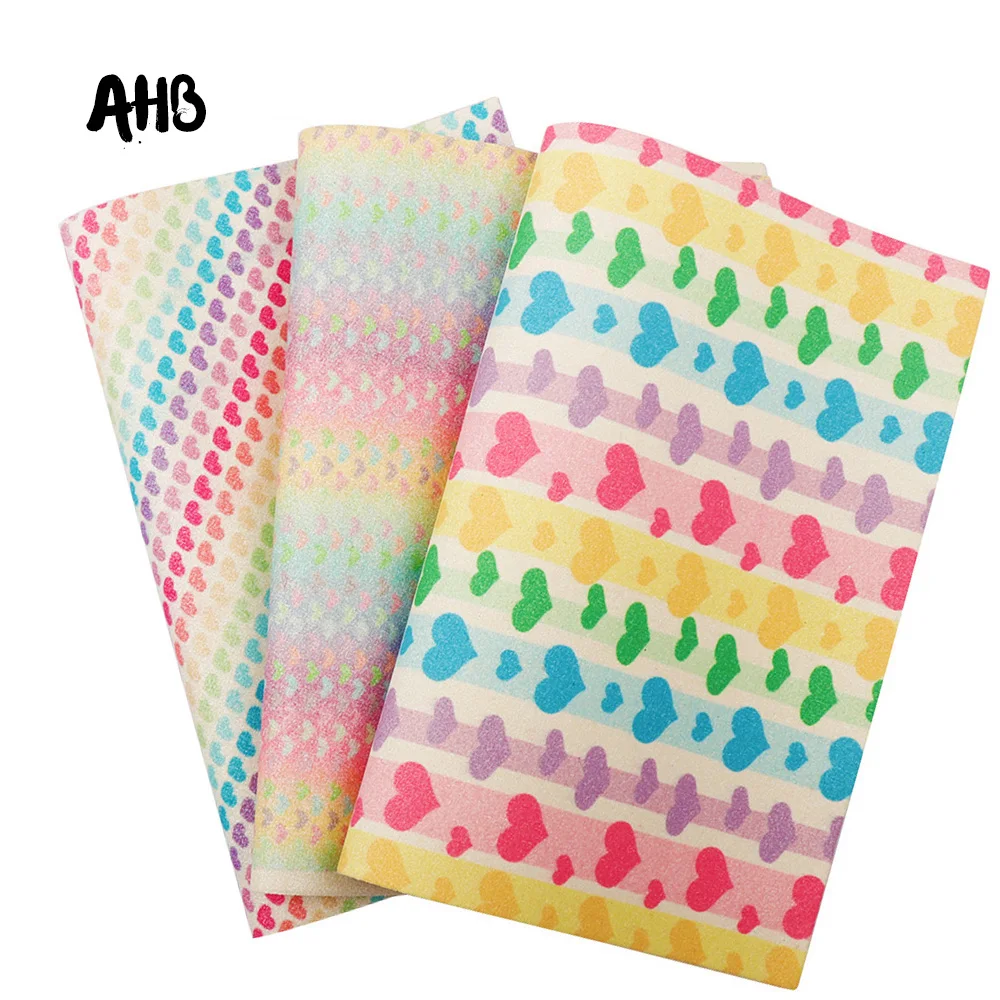 AHB Suede Leather Fabric Vinyl Synthetic Leather Sheets Love Heart Printed Fabric For Bow Faux Leather Sheets In Crafts 22*30cm
AHB Suede Leather Fabric Vinyl Synthetic Leather Sheets Love Heart Printed Fabric For Bow Faux Leather Sheets In Crafts 22*30cm