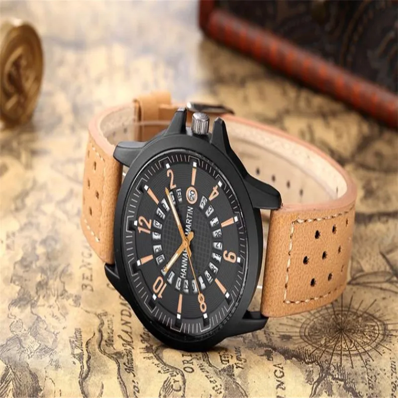 Men's Watch Quartz-Watch Clock Outdoor Mens Date Leather Reloj Military Sports Analog Quartz Army Wrist Watch #D
Men's Watch Quartz-Watch Clock Outdoor Mens Date Leather Reloj Military Sports Analog Quartz Army Wrist Watch #D