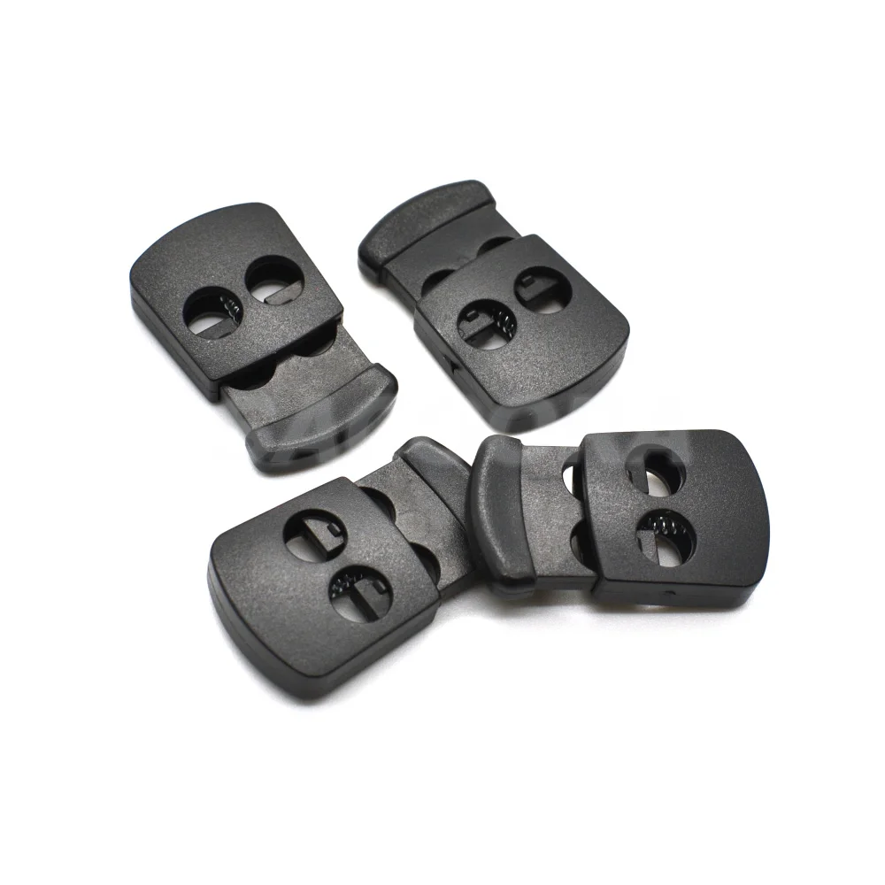 10pcs/pack 2 Holes Cord Lock Toggle Stopper Plastic Toggle Clip Black 30mm*18mm*5.5mm K-145
10pcs/pack 2 Holes Cord Lock Toggle Stopper Plastic Toggle Clip Black 30mm*18mm*5.5mm K-145