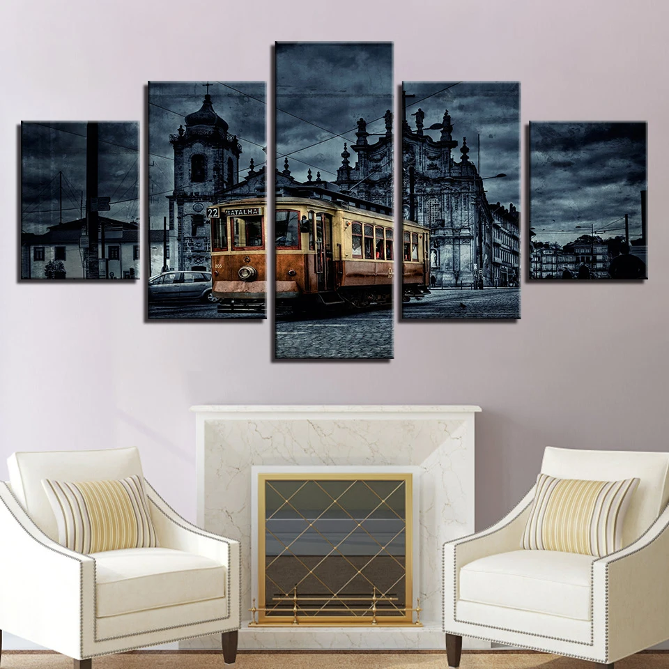 Canvas Pictures Framework Living Room Home Decor HD Prints Poster 5 Pieces Retro European City Building Tram Paintings Wall Art
Canvas Pictures Framework Living Room Home Decor HD Prints Poster 5 Pieces Retro European City Building Tram Paintings Wall Art