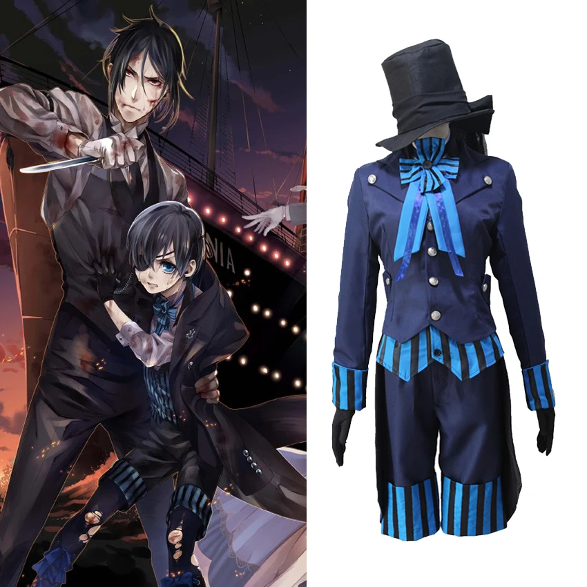 Anime Black Butler Cosplay Costume Kuroshitsuji Book of the Atlantic Ciel Phantomhive Uniform Full Set Halloween Party Uniform
Anime Black Butler Cosplay Costume Kuroshitsuji Book of the Atlantic Ciel Phantomhive Uniform Full Set Halloween Party Uniform
