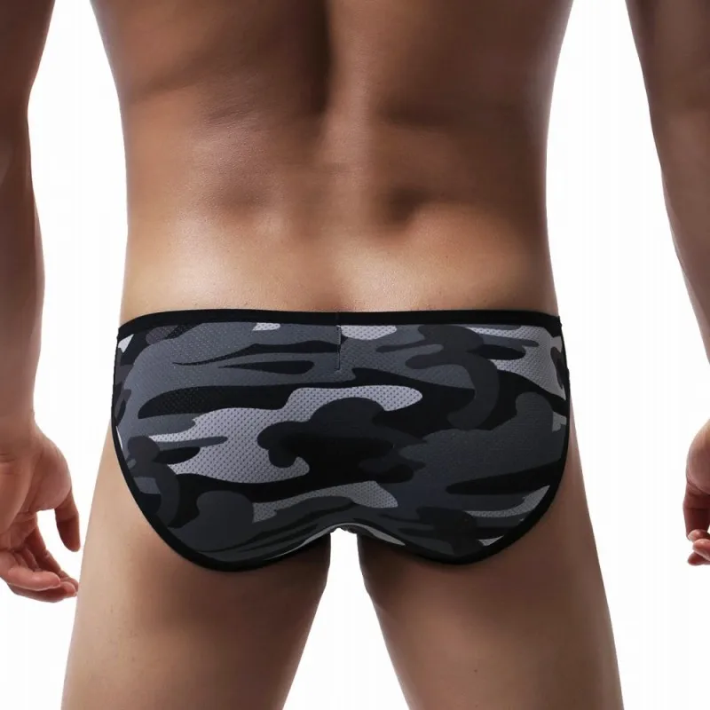 Sexy Gay Underwear Men Briefs Shorts Camouflage Breathable U Convex Pouch Hollow Low-rise Panties For Man Cueca masculina S-XL
Sexy Gay Underwear Men Briefs Shorts Camouflage Breathable U Convex Pouch Hollow Low-rise Panties For Man Cueca masculina S-XL