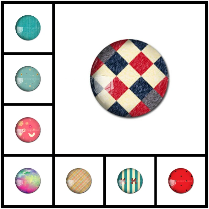 ZEROUP Round Photos Glass Cabochon Jewelry Finding fit Cameo Blank Settings Supplies for Jewelry Components 38