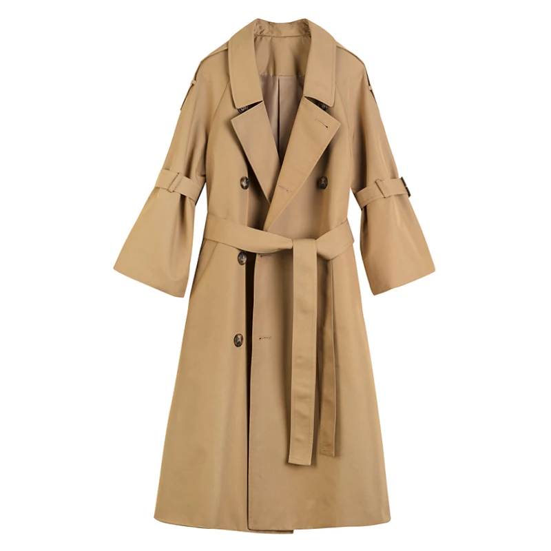 2019 New Spring Women Coat Fashion Double-Breasted Trench Flare Sleeves Women Trench Coat Female Turn Down Collar Outerwear
2019 New Spring Women Coat Fashion Double-Breasted Trench Flare Sleeves Women Trench Coat Female Turn Down Collar Outerwear