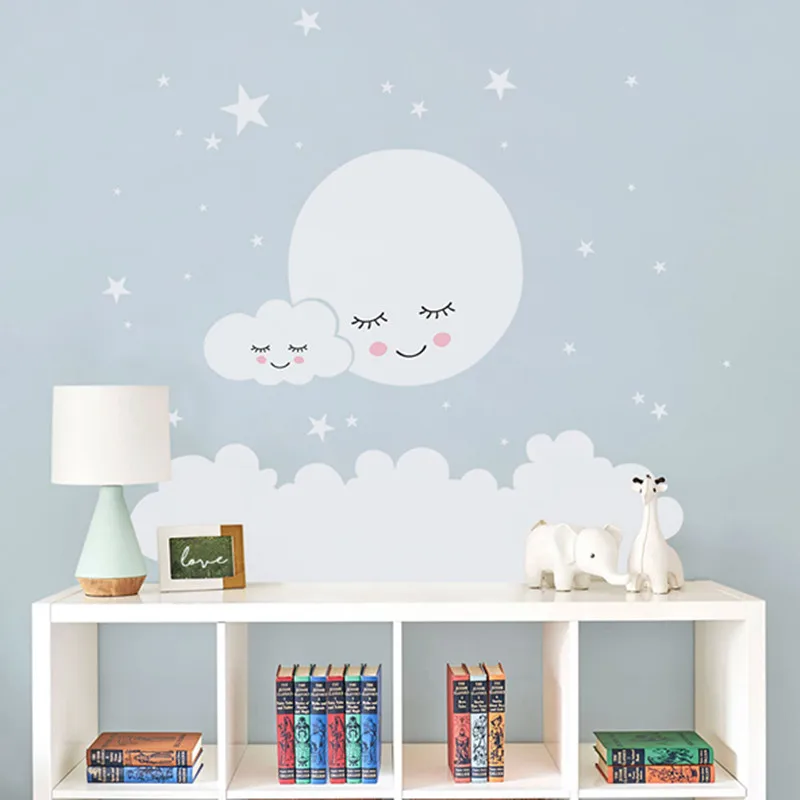 Moon stars Wall Decal Cloud Nursery Wall Stickers For kids Room Decal Nursery Wall Sticker girls decorative vinyl babies T180838
Moon stars Wall Decal Cloud Nursery Wall Stickers For kids Room Decal Nursery Wall Sticker girls decorative vinyl babies T180838