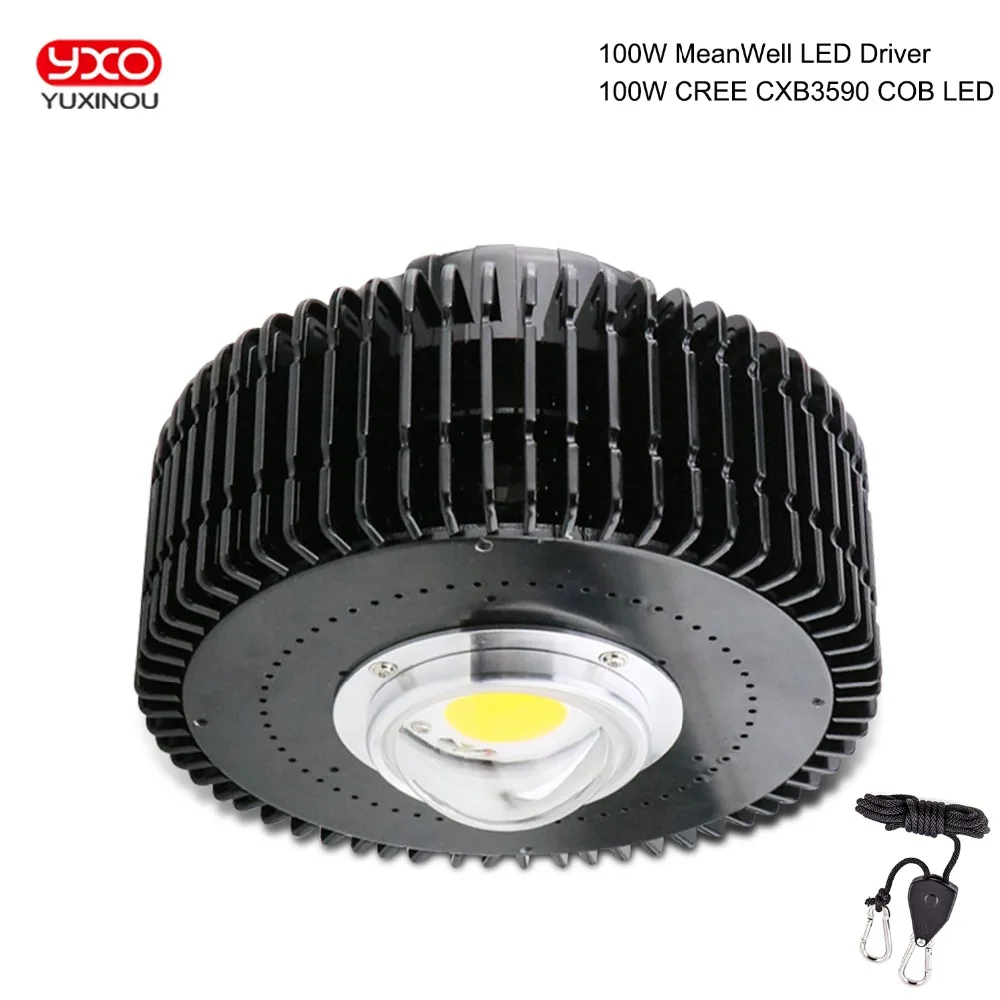 COB LED Grow Light Full Spectrum CREE CXB3590 100W 13000LM HBG-100W CREE LED Growing Lamp Indoor LED Plant Growth Lighting
COB LED Grow Light Full Spectrum CREE CXB3590 100W 13000LM HBG-100W CREE LED Growing Lamp Indoor LED Plant Growth Lighting