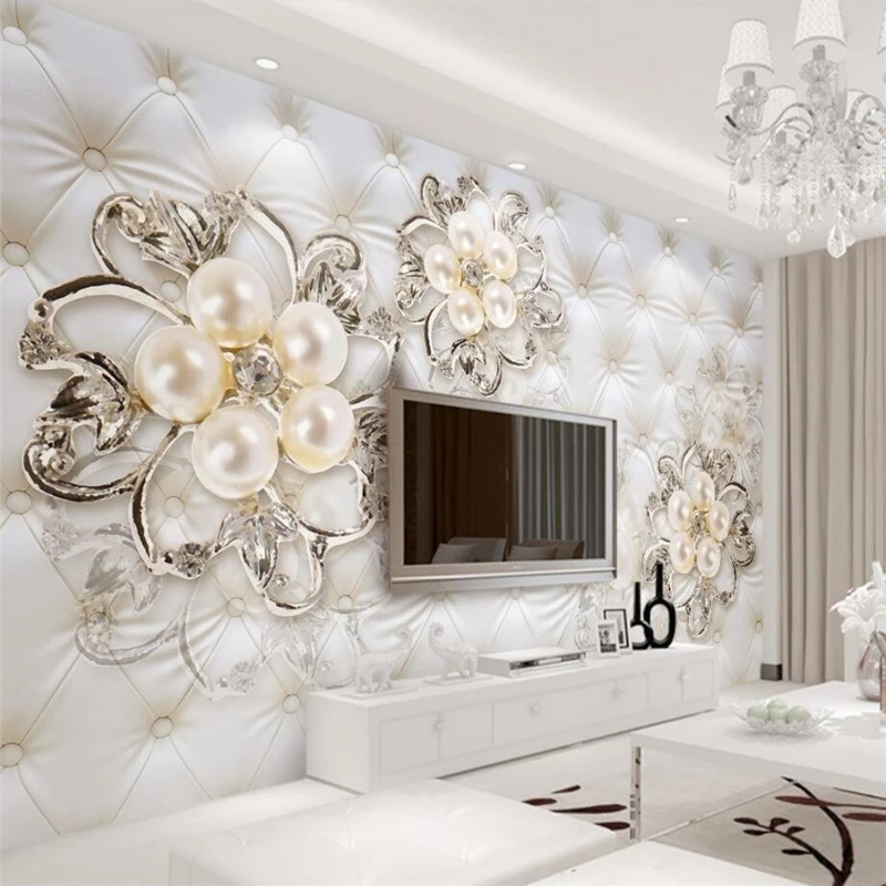 beibehang Custom wallpaper murals European-style soft package pearl flowers 3d solid wallpaper backdrop
beibehang Custom wallpaper murals European-style soft package pearl flowers 3d solid wallpaper backdrop