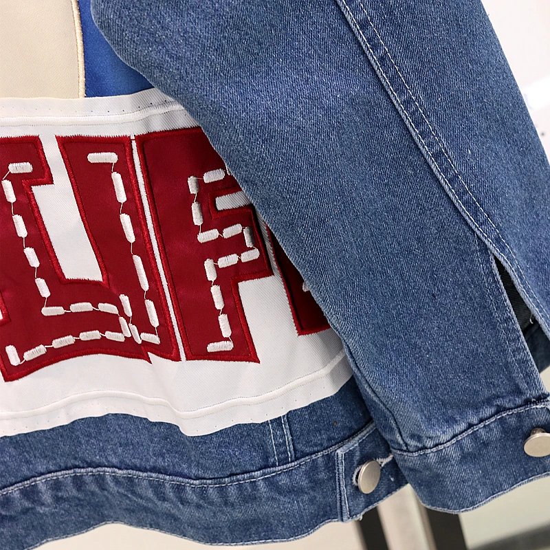 Cartoon Embroidered Appliques Denim Jacket Coat Women Cute Jacket Spring Autumn Ripped Holes Angels Casual Denim Jacket SL041
Cartoon Embroidered Appliques Denim Jacket Coat Women Cute Jacket Spring Autumn Ripped Holes Angels Casual Denim Jacket SL041