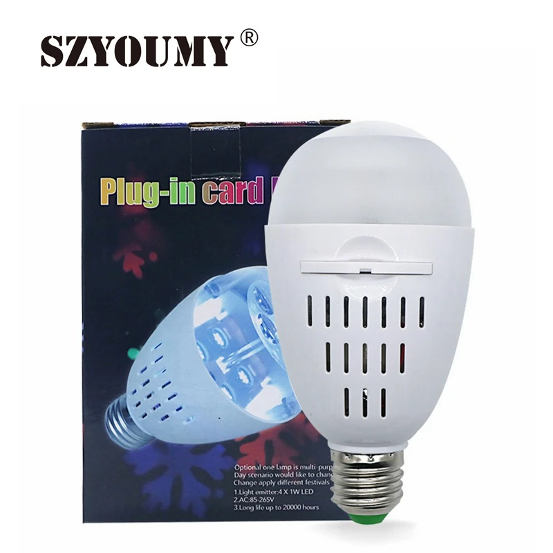 SZYOUMY LED Снежинка пленка прожекторная лампа наружная вращающаяся движущаяся